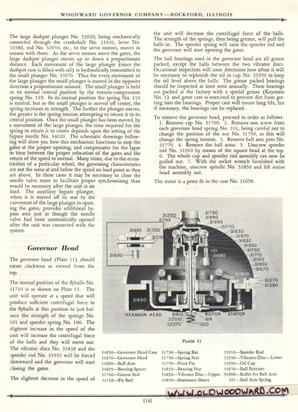 Vintage Water Wheel Governor Bulletin No  1-A 011